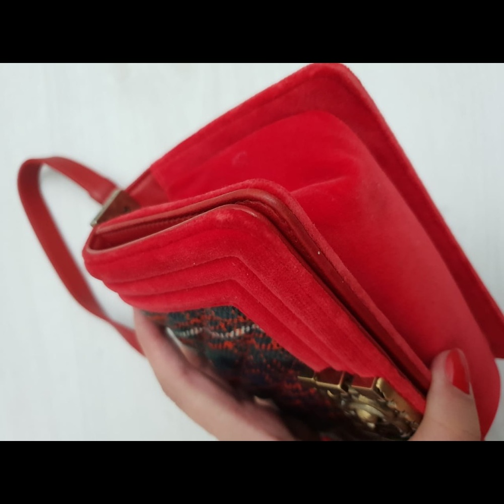 Chanel Small Red Suede Le Boy Bag - Picture 8 of 8